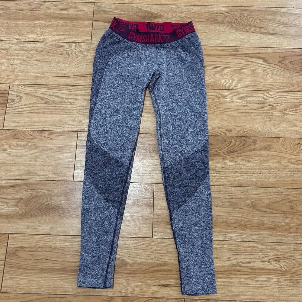 💠 Gymshark Leggings Women's Size Small Dry Full Length Purple Thick Band EEUC